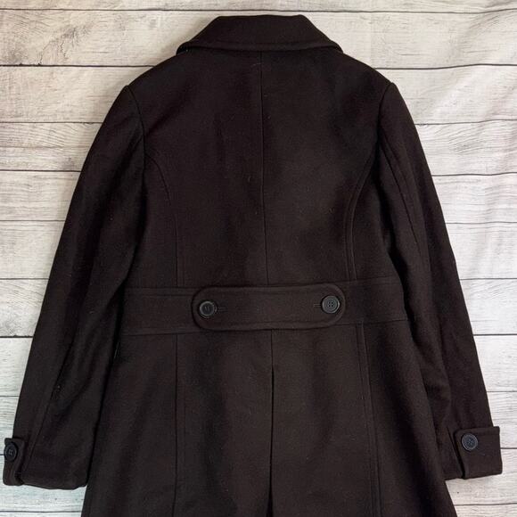 Marc New York Women's Dark Brown Cashmere Blend Mid-Length Winter Coat Size 8 - Picture 12 of 12